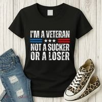 IM A Veteran Not A Sucker Or A Loser Women's T-Shirt thumb 3