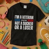 IM A Veteran Not A Sucker Or A Loser Kids T-Shirt thumb 3