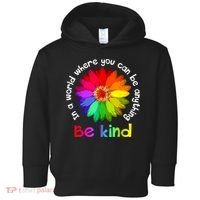 In A World Where You Can Be Anything Be Kind Kindness Gift Toddler Hoodie thumb 0