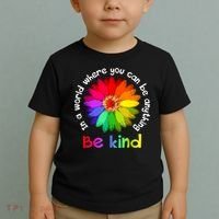 In A World Where You Can Be Anything Be Kind Kindness Gift Toddler T-Shirt thumb 2