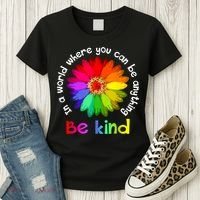 In A World Where You Can Be Anything Be Kind Kindness Gift Women's T-Shirt thumb 3