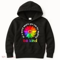 In A World Where You Can Be Anything Be Kind Kindness Gift Kids Hoodie thumb 0