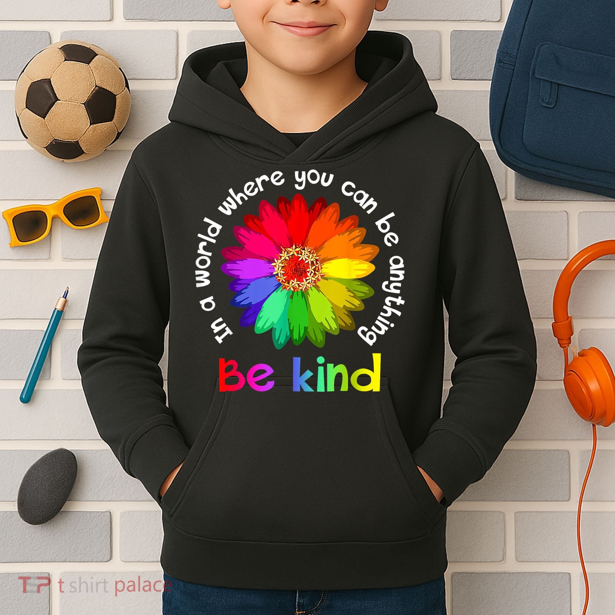 In A World Where You Can Be Anything Be Kind Kindness Gift Kids Hoodie