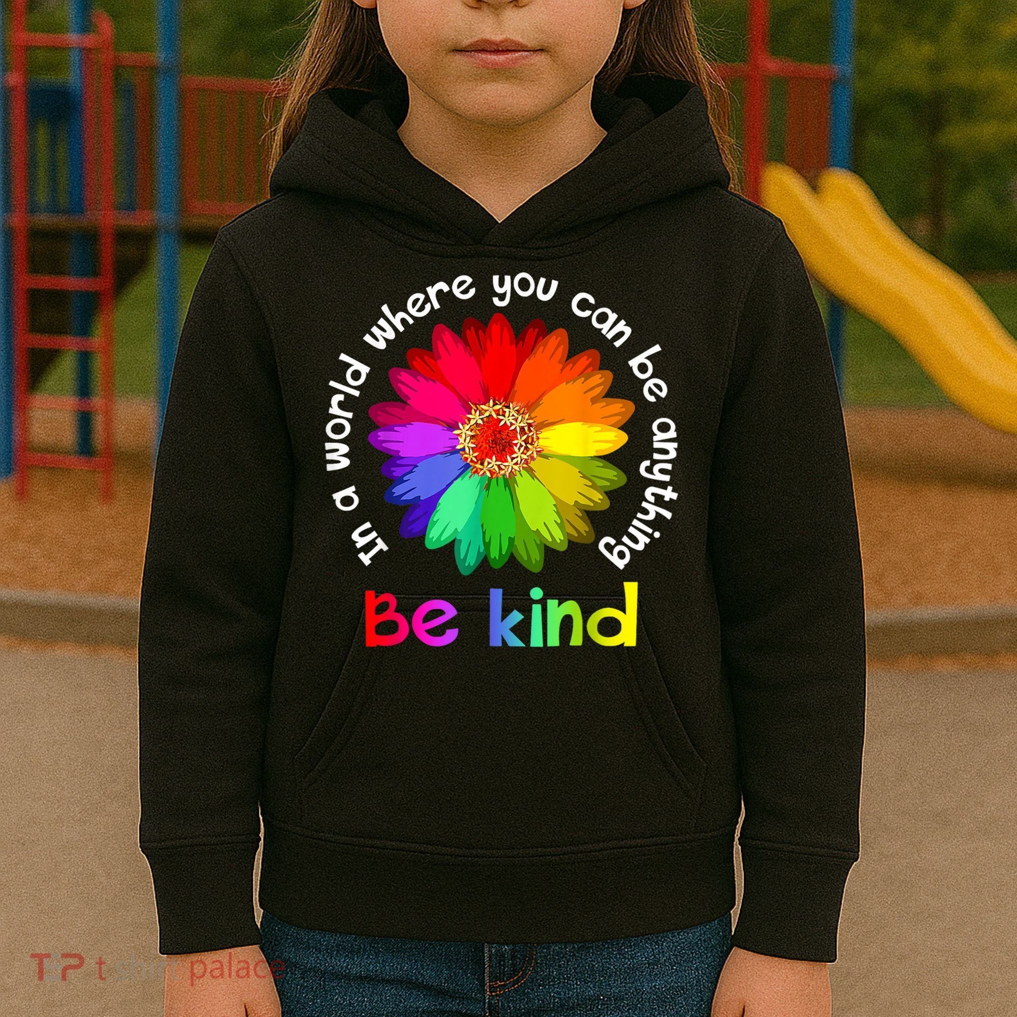 In A World Where You Can Be Anything Be Kind Kindness Gift Kids Hoodie