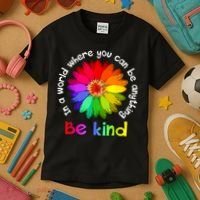 In A World Where You Can Be Anything Be Kind Kindness Gift Kids T-Shirt thumb 3