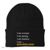 I Am Woman Ketanji Brown Jackson Quote Beanie thumb 0