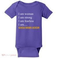 I Am Woman Ketanji Brown Jackson Quote Baby Bodysuit thumb 0