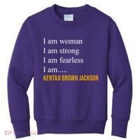 I Am Woman Ketanji Brown Jackson Quote Kids Sweatshirt thumb 0