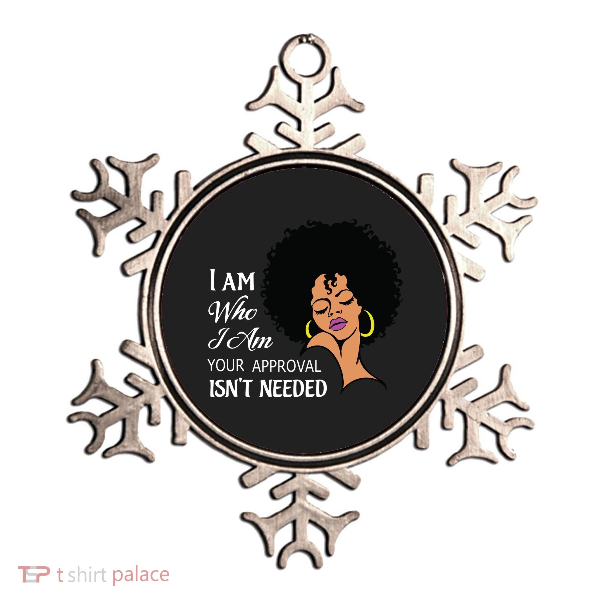 I Am Who I Am Black Queen Afro African American Ornament