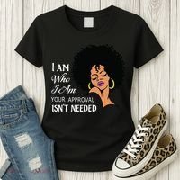 I Am Who I Am Black Queen Afro African American Women's T-Shirt thumb 3