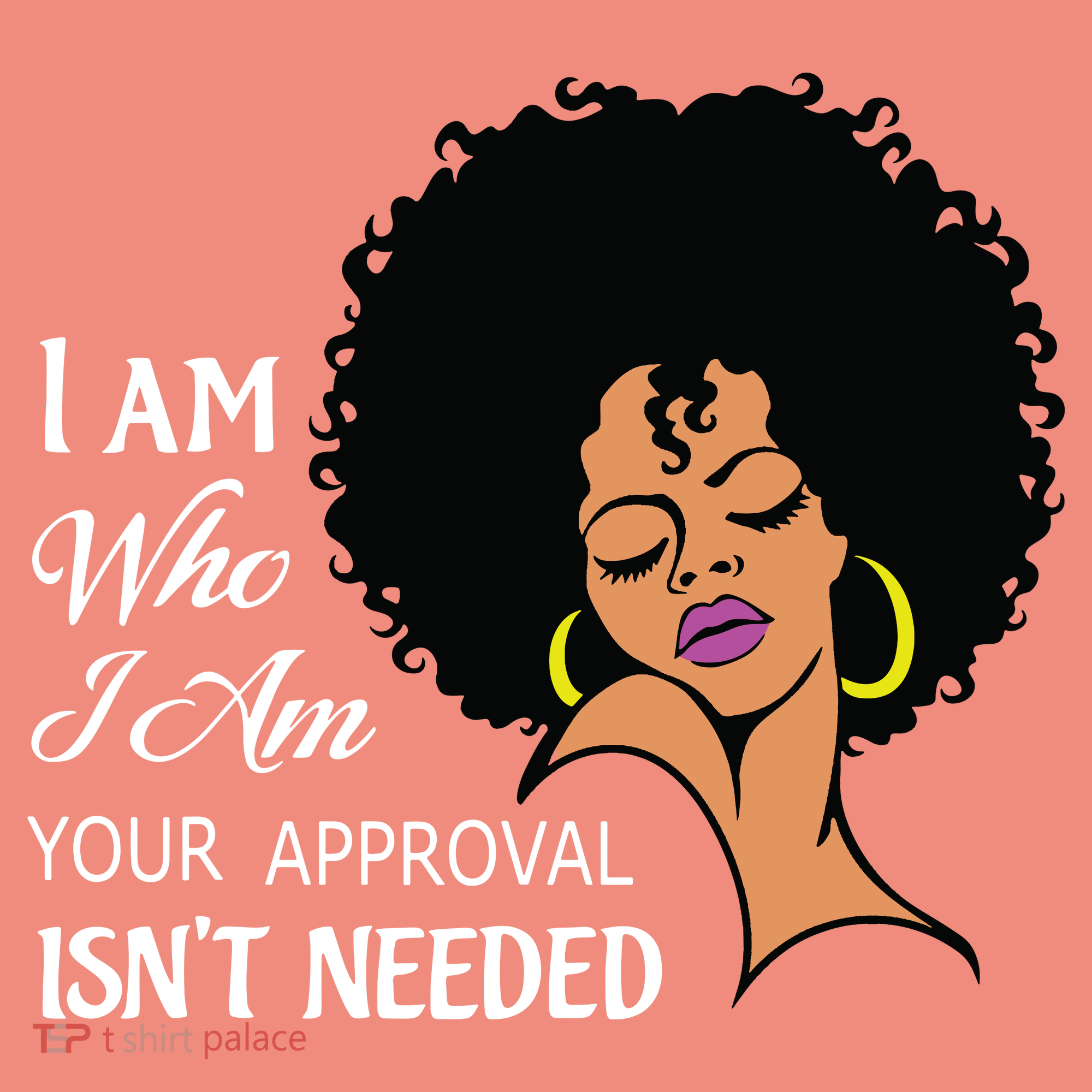 I Am Who I Am Black Queen Afro African American T-Shirt