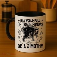 In A World Full Of Trash Pandas Be A Jimothy Raccoon Coffee Mug thumb 4