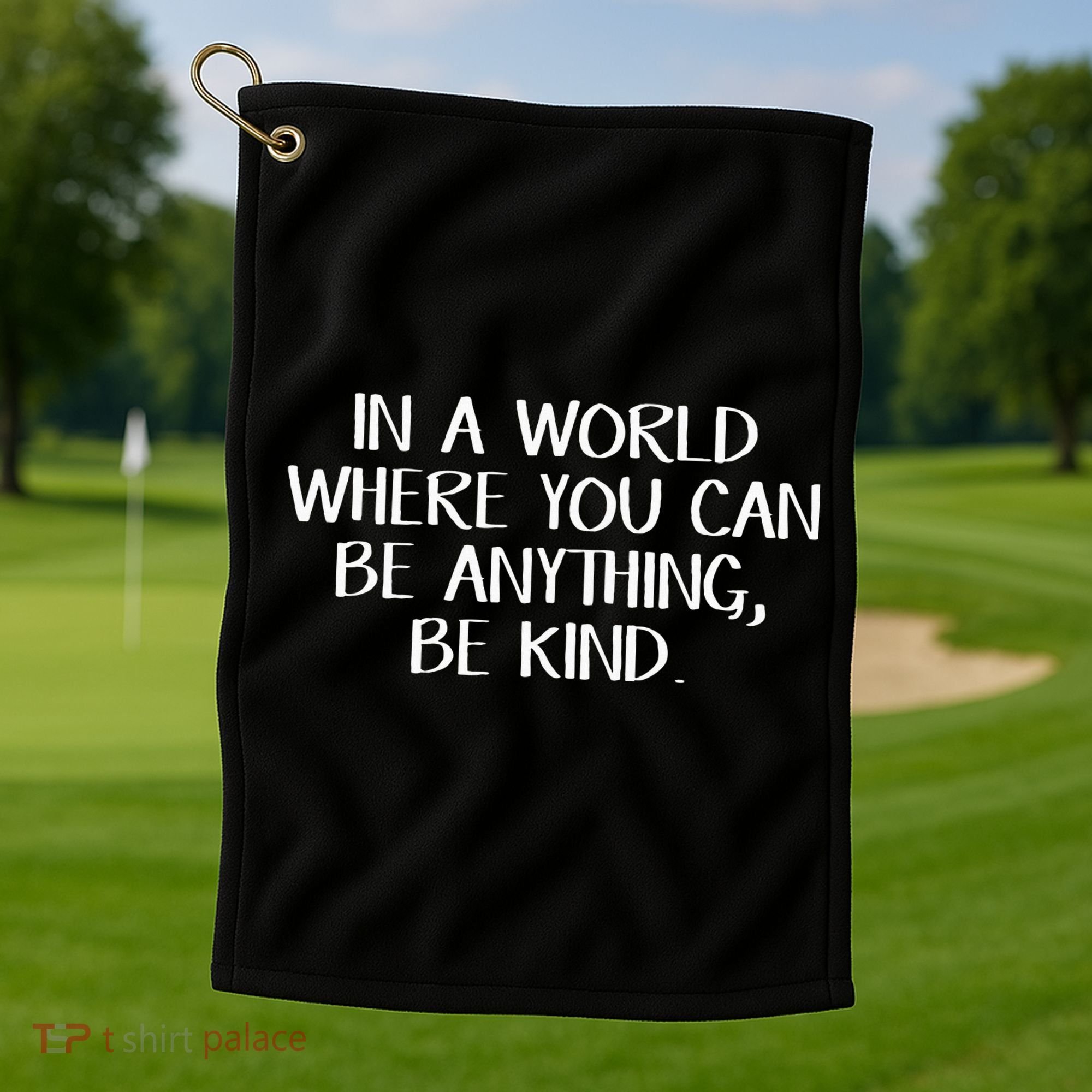 In A World Where You Can Be Anything Be Kind Golf Towel