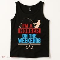 Im A Weekend Hooker Dirty Fishing Humor Tank Top thumb 2