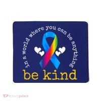 In A World Where You Can Be Anything Be Kind Autism Awareness Ribbon Mousepad thumb 0