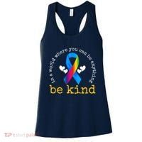 In A World Where You Can Be Anything Be Kind Autism Awareness Ribbon Women's Tank Top thumb 0