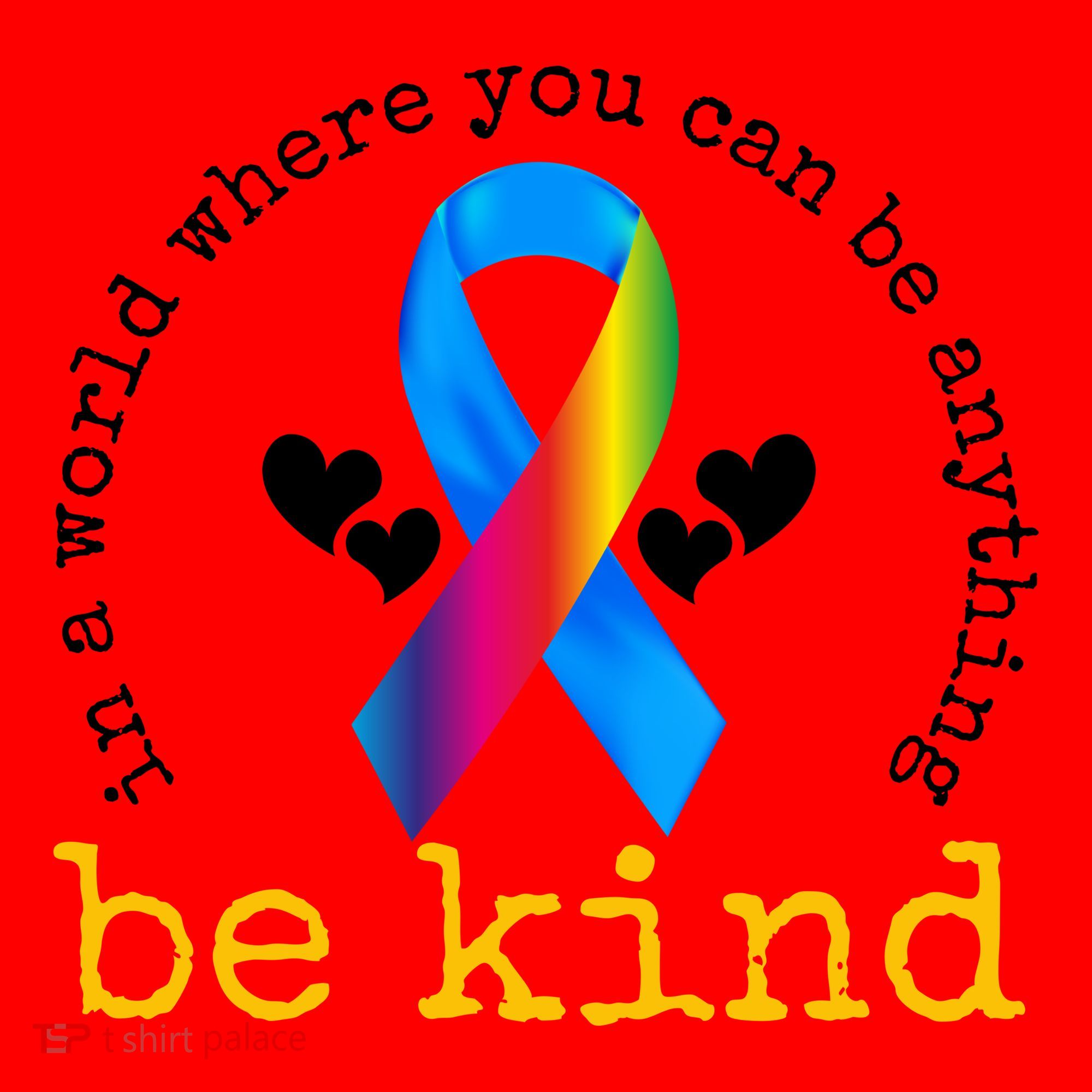 In A World Where You Can Be Anything Be Kind Autism Awareness Ribbon Santa Hat
