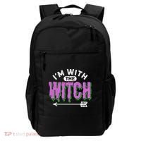 I Am With The Witch Halloween Witch Im With The Witch Funny Gift Backpack thumb 0