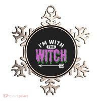 I Am With The Witch Halloween Witch Im With The Witch Funny Gift Ornament thumb 0