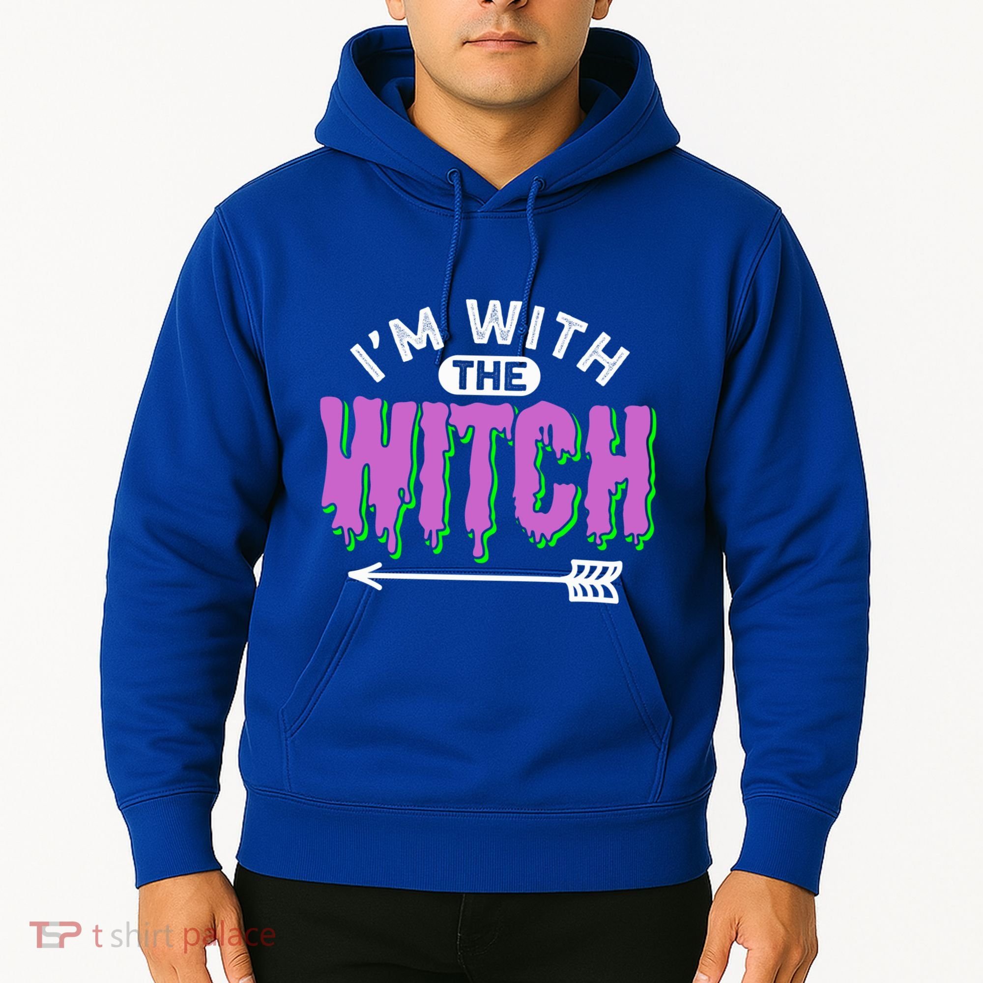 I Am With The Witch Halloween Witch Im With The Witch Funny Gift Hoodie