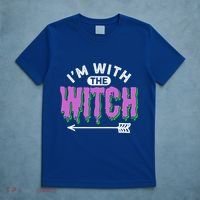 I Am With The Witch Halloween Witch Im With The Witch Funny Gift T-Shirt thumb 5