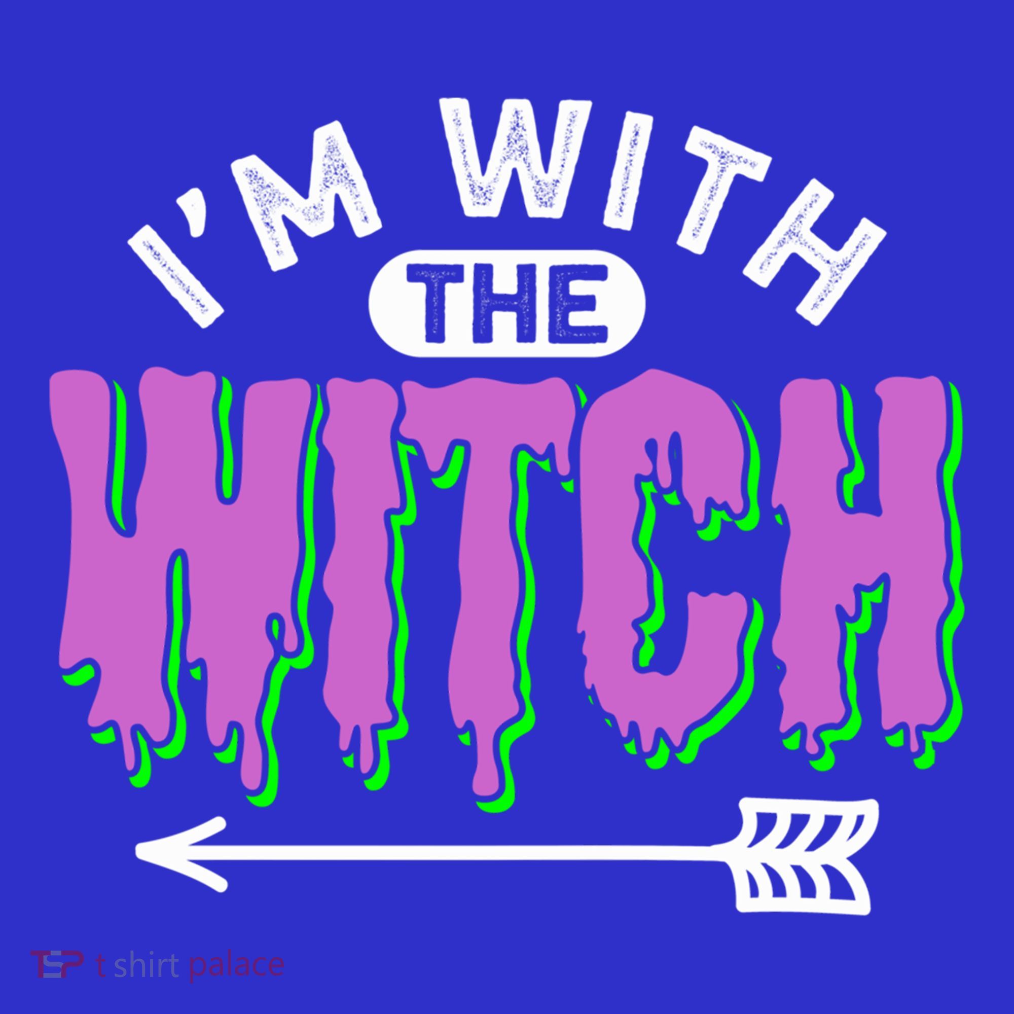 I Am With The Witch Halloween Witch Im With The Witch Funny Gift Women's Tank Top