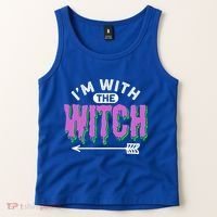 I Am With The Witch Halloween Witch Im With The Witch Funny Gift Tank Top thumb 2