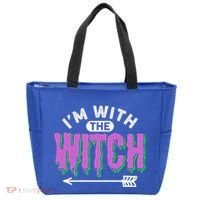 I Am With The Witch Halloween Witch Im With The Witch Funny Gift Tote Bag thumb 0