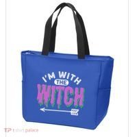 I Am With The Witch Halloween Witch Im With The Witch Funny Gift Tote Bag thumb 3