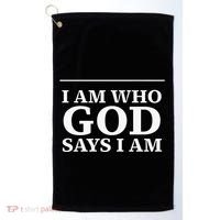 I AM WHO GOD SAYS I AM  Golf Towel thumb 0