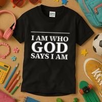 I AM WHO GOD SAYS I AM  Kids T-Shirt thumb 3