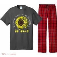 In A World Where You Can Be Anything Sunflower Deaf Pajama Set thumb 0