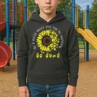 In A World Where You Can Be Anything Sunflower Deaf Kids Hoodie thumb 2