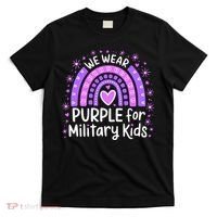 In April We Wear Purple Military Military Child Month  T-Shirt thumb 0