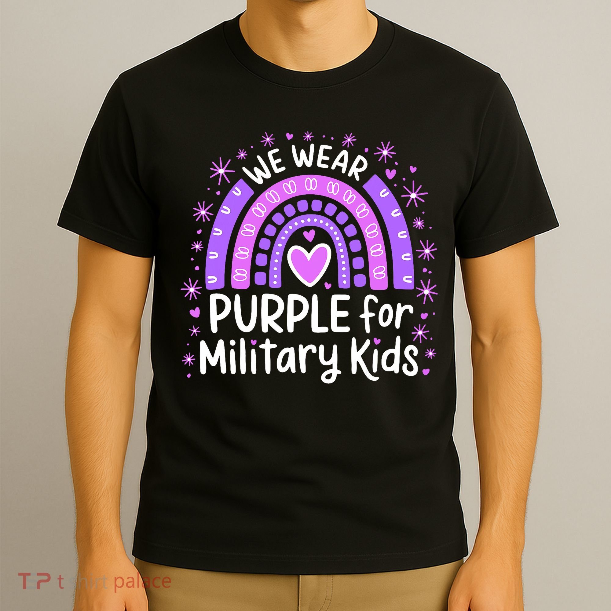 In April We Wear Purple Military Military Child Month  T-Shirt