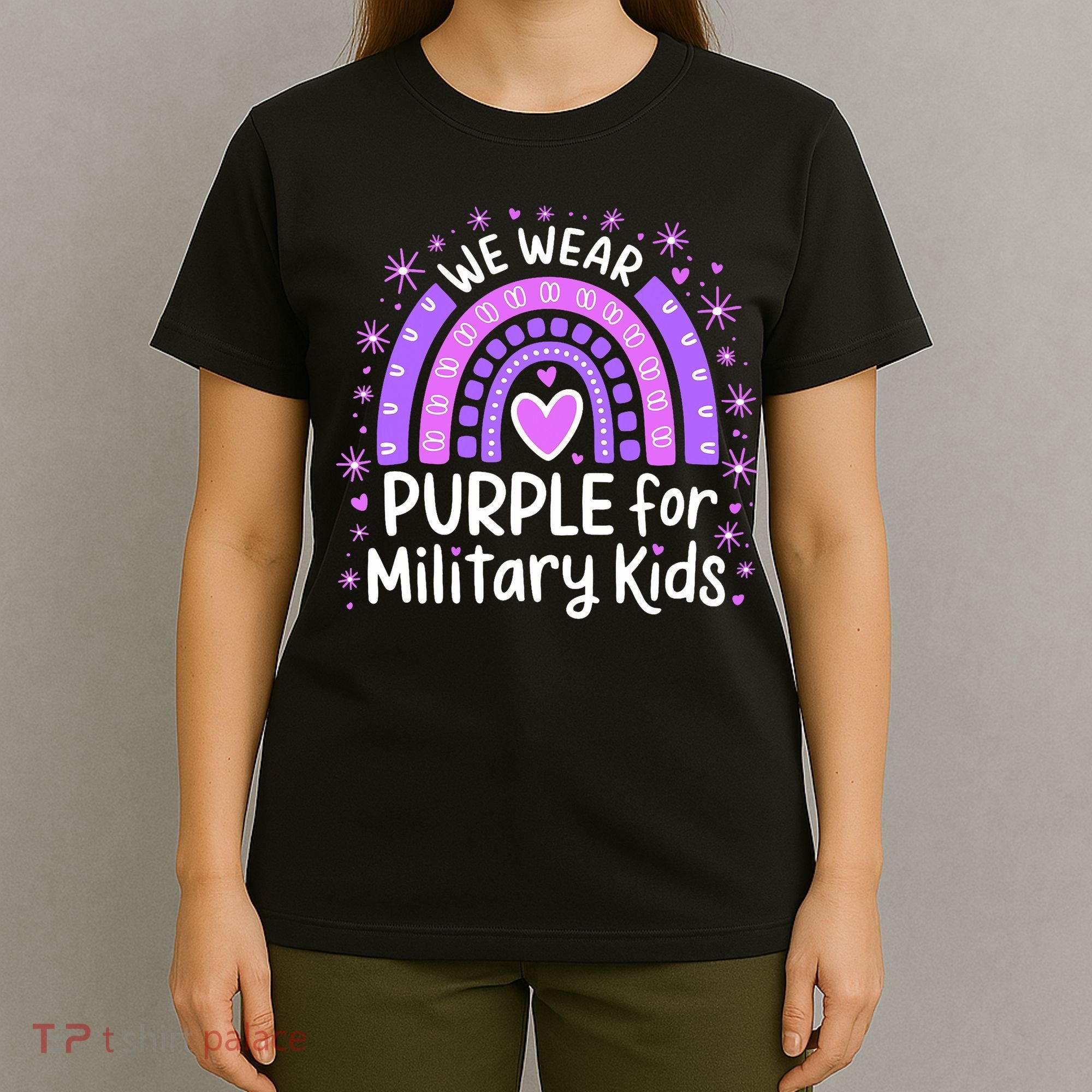 In April We Wear Purple Military Military Child Month  T-Shirt