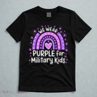 In April We Wear Purple Military Military Child Month  T-Shirt thumb 5