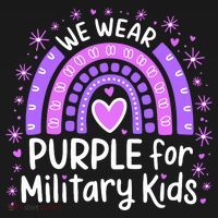In April We Wear Purple Military Military Child Month  T-Shirt thumb 7