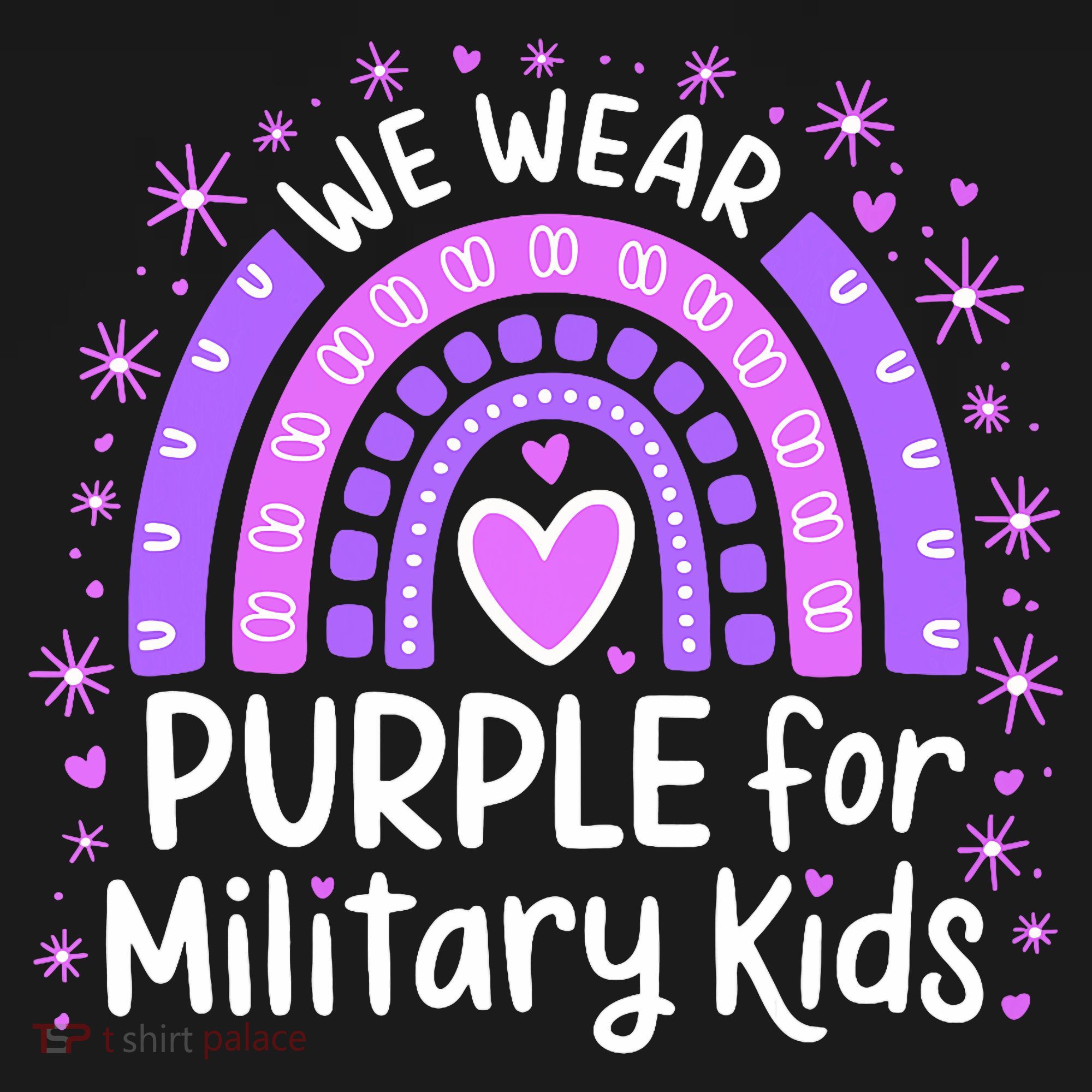 In April We Wear Purple Military Military Child Month  T-Shirt