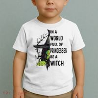 In A World Full Of Princesses Be A Witch Halloween Toddler T-Shirt thumb 2