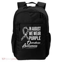 In August We Wear Purple Overdose Awareness Month Backpack thumb 0