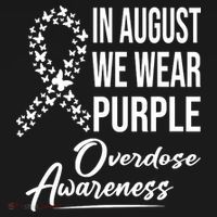 In August We Wear Purple Overdose Awareness Month Backpack thumb 2