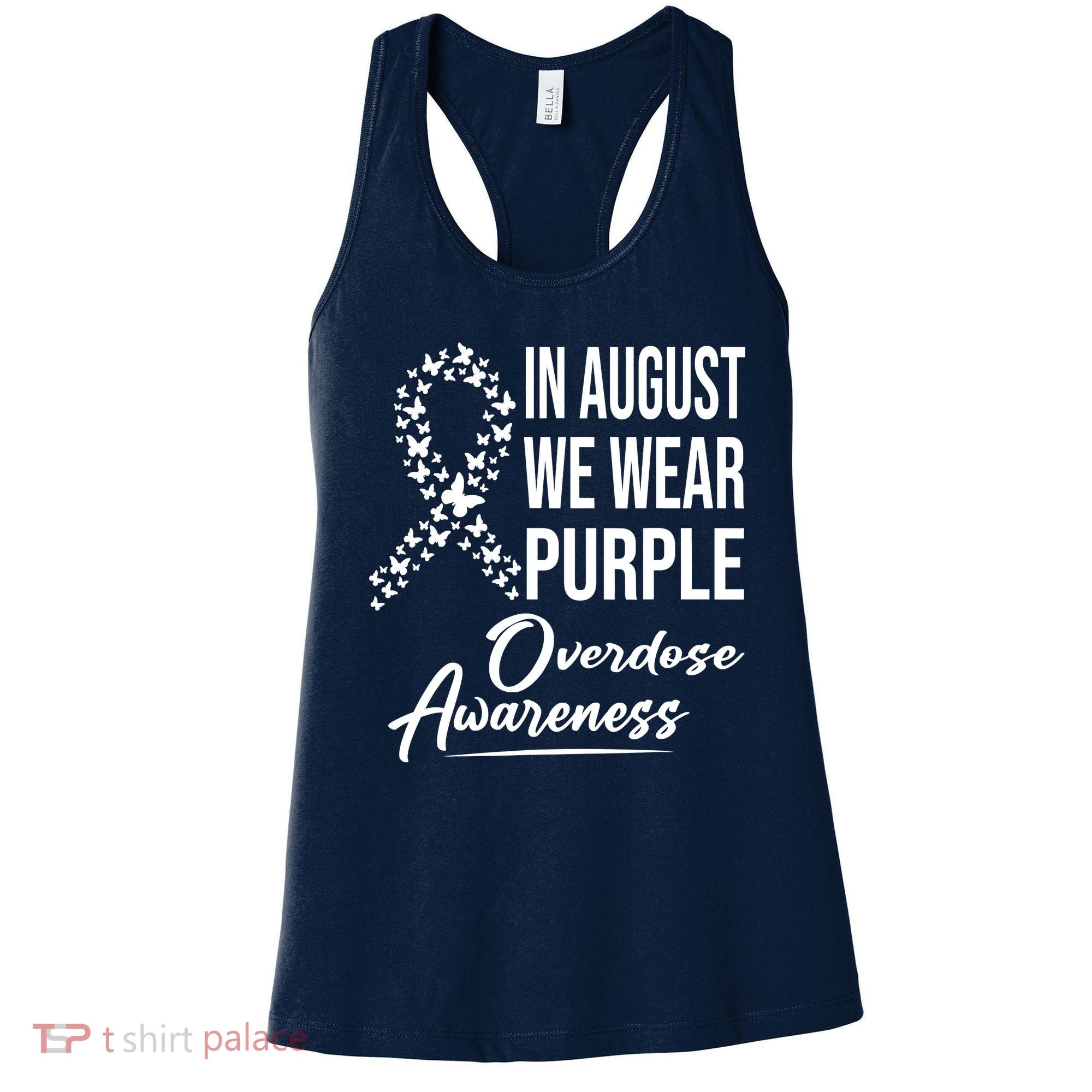 In August We Wear Purple Overdose Awareness Month Women's Tank Top
