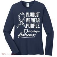 In August We Wear Purple Overdose Awareness Month Women's Long Sleeve Shirt thumb 0