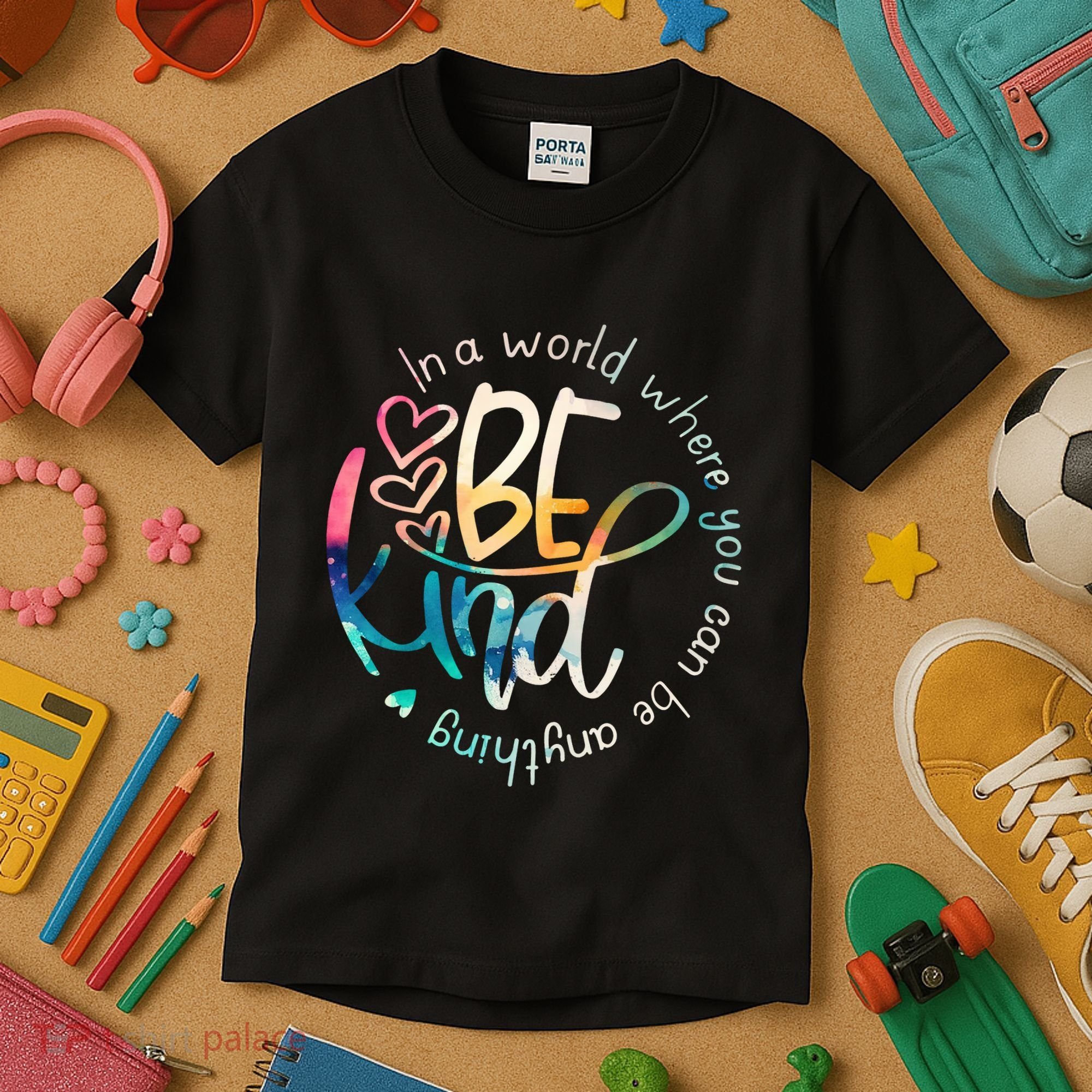 In A World Where You Can Be Anything Be Kind Kindness Kids T-Shirt