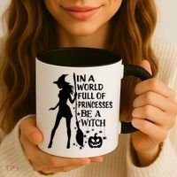 In A World Full Of Princesses Be A Witch Halloween Gift Coffee Mug thumb 3