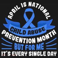 In April We Wear Blue Child Abuse Prevention Awareness T rex Women's Hoodie thumb 2