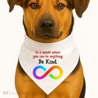 In A World Where You Can Be Everything Be Kind USA-Made Doggie Bandana thumb 1