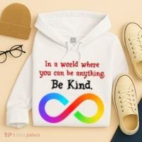 In A World Where You Can Be Everything Be Kind Hoodie thumb 4