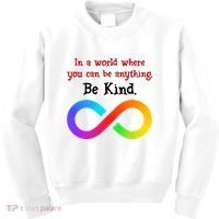 In A World Where You Can Be Everything Be Kind Kids Sweatshirt thumb 0